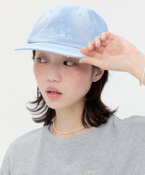 Spray Distressed Cap [Blue]