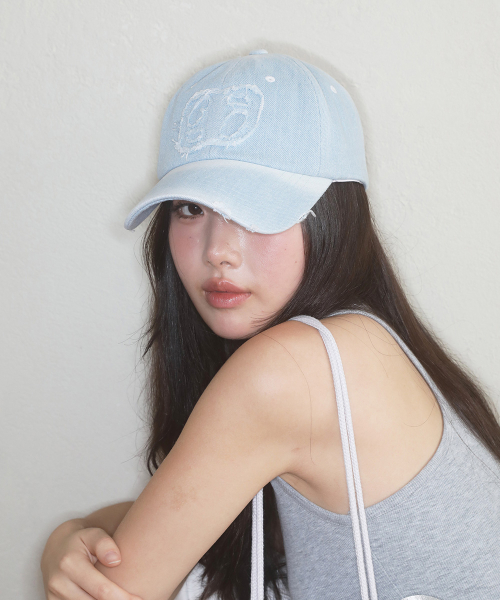DENIM PATCH BALL CAP / LIGHT BLUE
