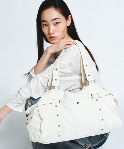 LOGO DUFFLE BAG IN LIGHT YELLOW