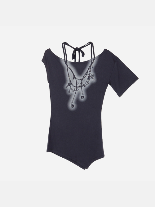 Earphone Necklace Tee
