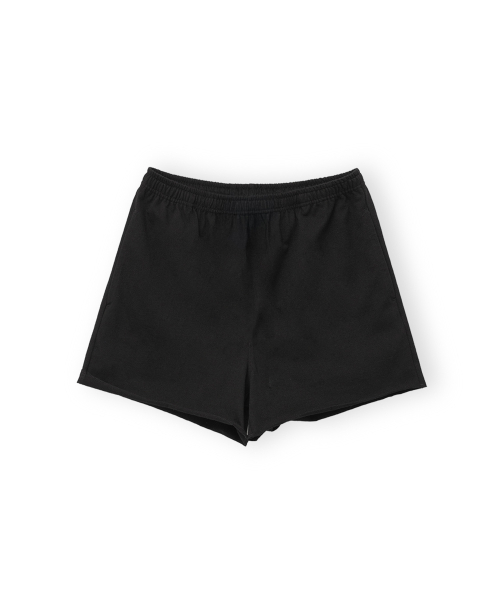 W Cut Off Single Shorts, Black