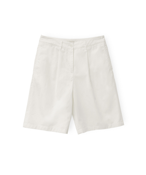 W Washed Half Pants, Ivory