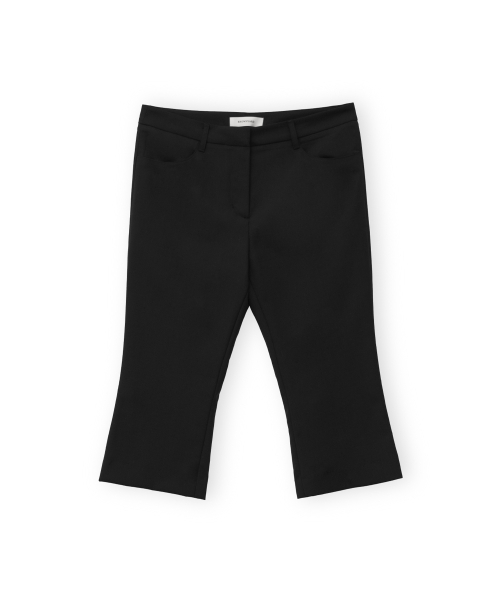 W Knee Flare Pants, Black