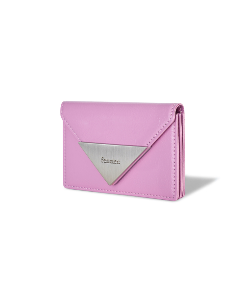 CRINKLE TRIANGLE ACCORDION POCKET - LILAC PINK
