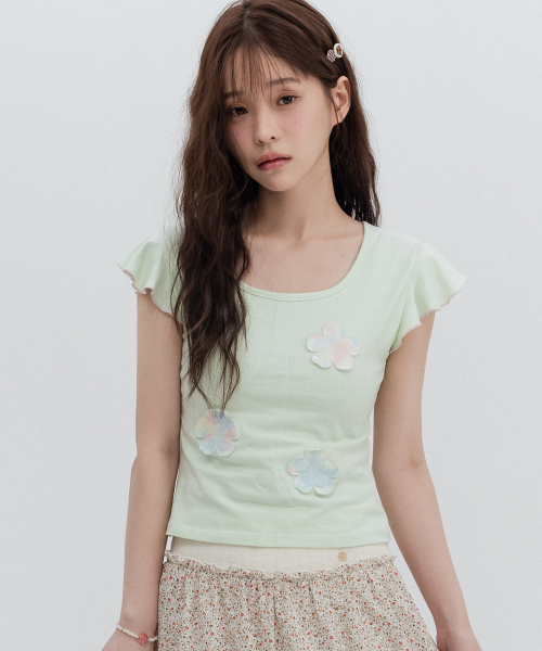 Floral Frill Short Sleeve