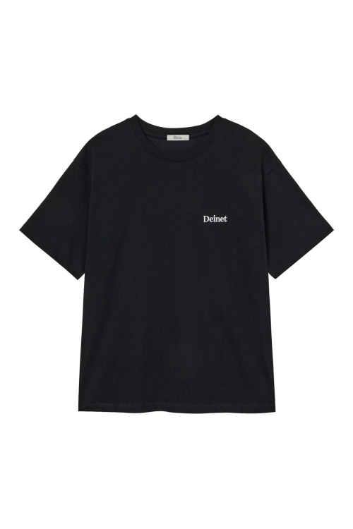 LOGO EMBROIDERY OVERSIZED T-SHIRT IN BLACK