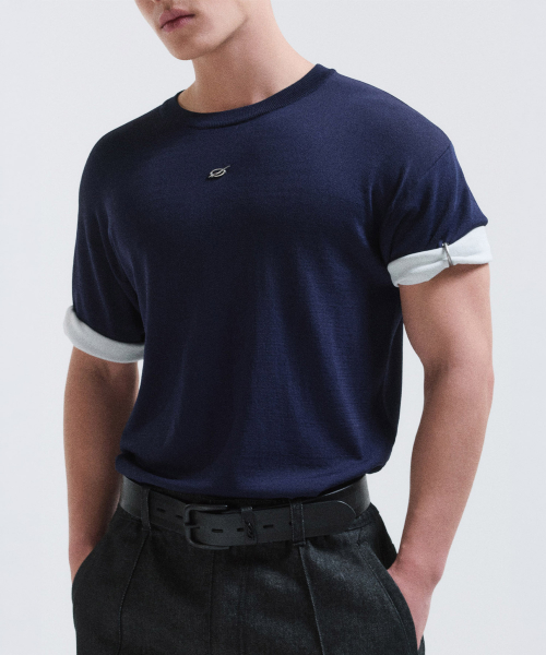 Knit ring t-shirt - Navy