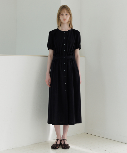 Mirage Button Long Dress_2colors