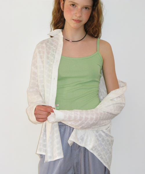 MINI LABEL SLIM SLEEVELESS GREEN