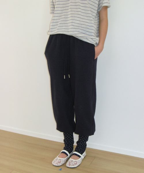 LEG WARMER LAYERED SWEAT PANTS NAVY