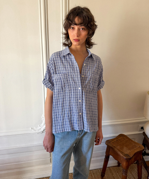 Lay Shirt_Blue Check