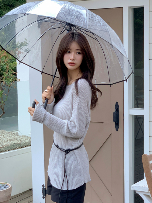 Boat-neck Loosefit Cool Knit Light grey AT6SWB010LE
