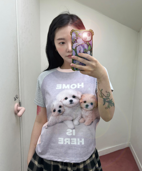 Maltese & Maltipoo Half Sleeve T-shirt SKYBLUE