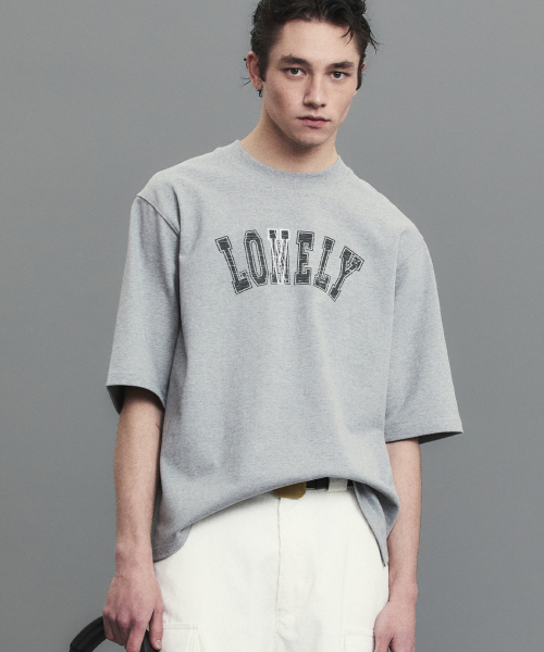 LONELY/LOVELY STRUCTURED T-SHIRT GRAY