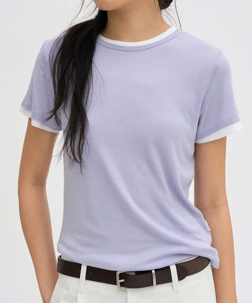 DOUBLE LAYERED T-SHIRT (LILAC)