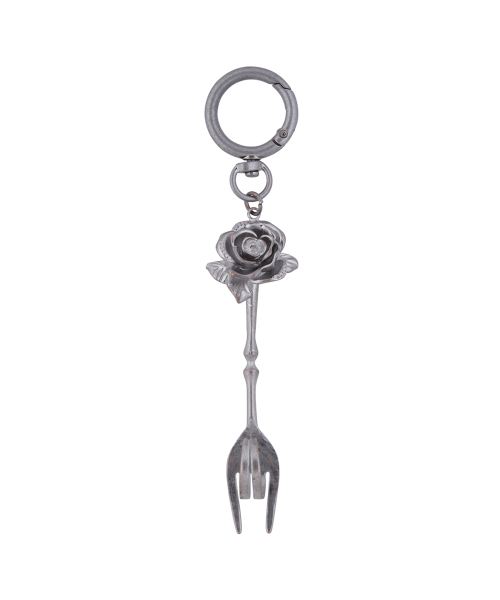 SY ROSE FORK KEYRING(SILVER)