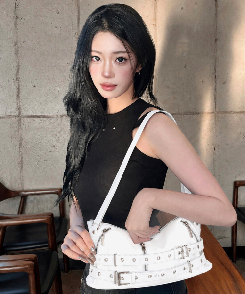 SY ROSE BELT SHOULDER BAG(WHITE)