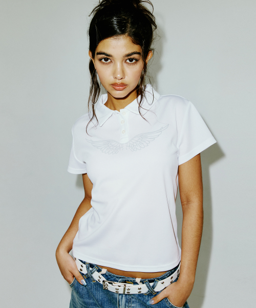 WING POLO SHIRT WHITE