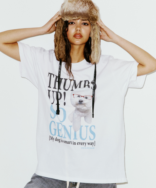 GENIUS PUPPY TEE WHITE