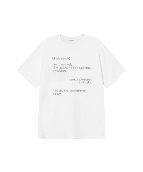 Block lettering short sleeve WHITE