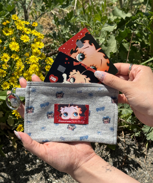 BETTY BOOP MINI POUCH KEYRING GREY