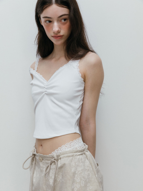 DOUBLE LACE SLEEVELESS / WHITE