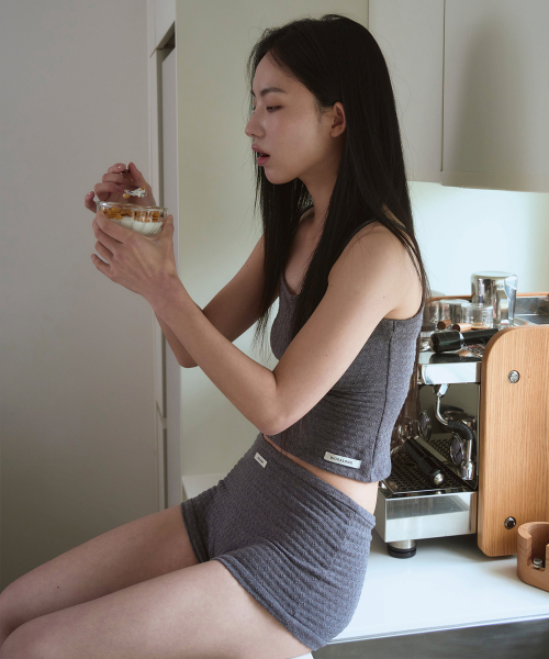 Light slim micro shorts -CHARCOAL