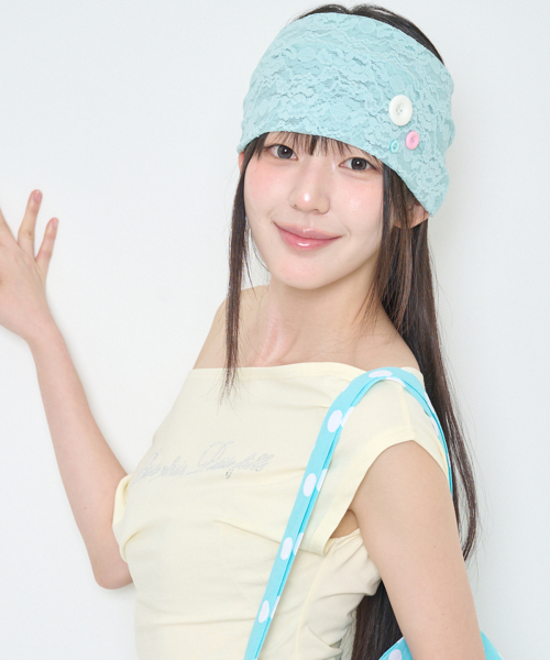 TWO-WAY LACE HAIRBAND MINT