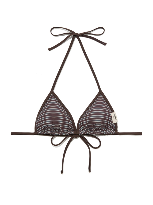 G ENCORE STRIPE BIKINI TOP (BROWN STRIPE)