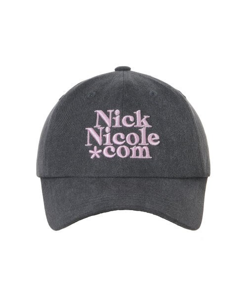 NN DOTCOM SIGNATURE BALL CAP_CHARCOAL PINK