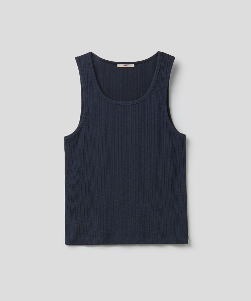 SQUARE CUT TANK (NAVY)