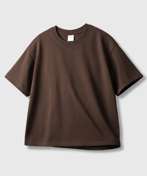 Mens Crop Silket Short Sleeve brown KJST2709