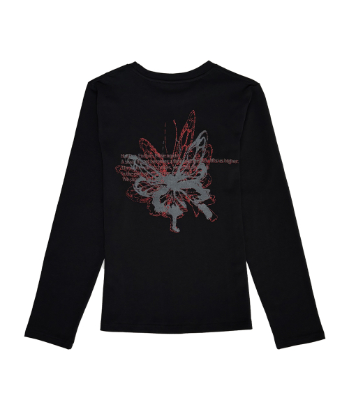 Butterfly Graphic Long Sleeve (Black)
