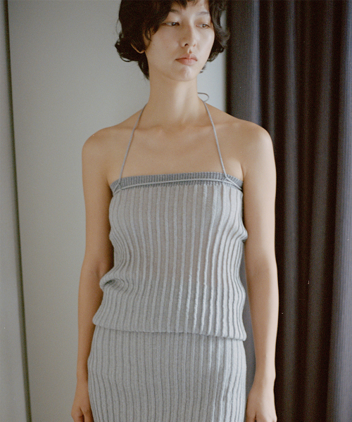 STRING HALTER TOP IN TENCEL
