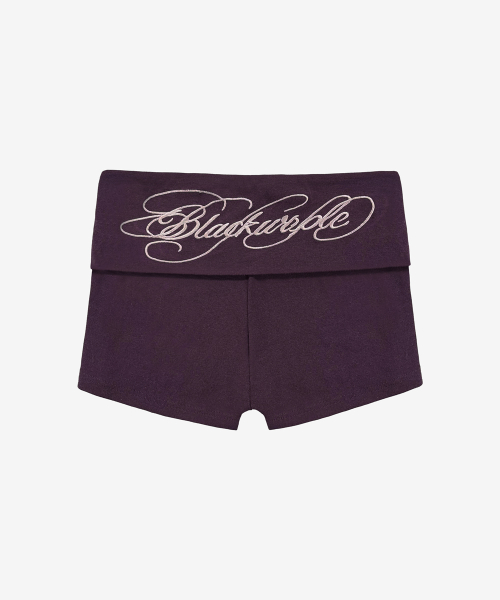Blush Fold Slim Short Pants_Purple