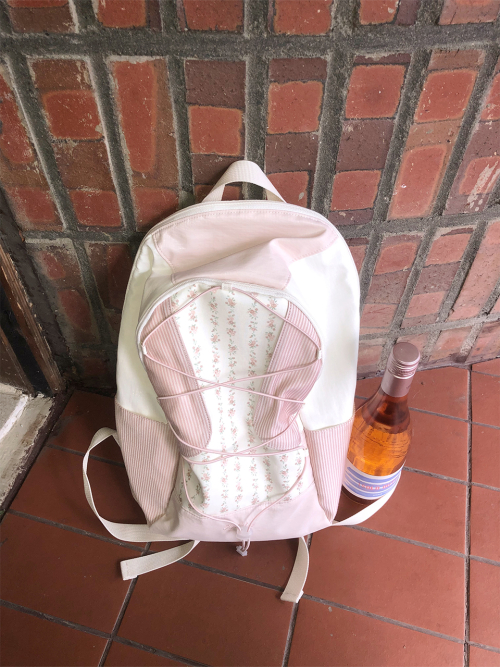 Cottage backpack_shimmer pink