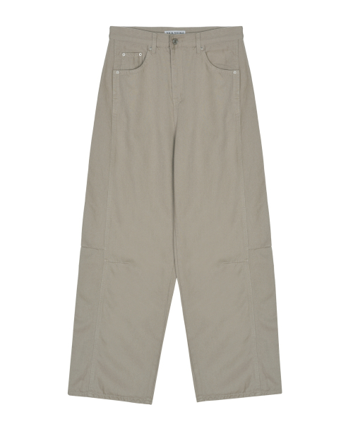 PIGMENT COTTON WIDE PANTS_BROWN