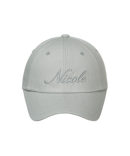 NICOLE LETTERING BALL CAP_GRAY