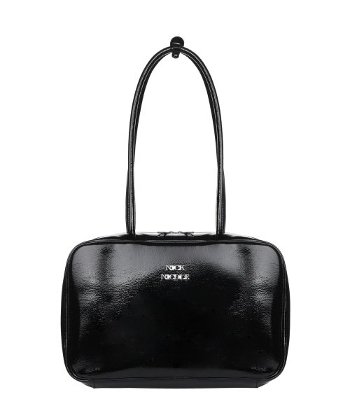 NICOLE LOGO MINIMAL SQUARE BAG_BLACK