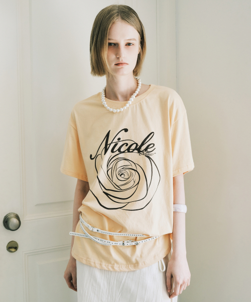 NICOLE ROSE SLEEVE TOP_ORANGE BROWN