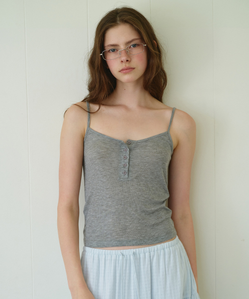 BUTTON SLEEVELESS M/GRAY