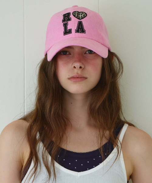 I LOVE ROLA PIGMENT BALL CAP PINK