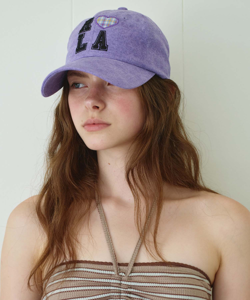 I LOVE ROLA PIGMENT BALL CAP PURPLE