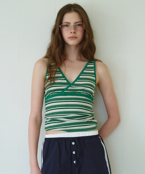 MULTI STRIPE SLEEVELESS GR+IV