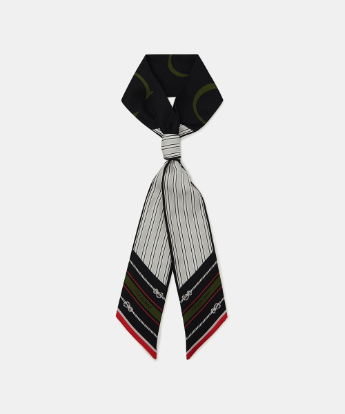 Stripe Twill Scarf_RCAJX26143GRX