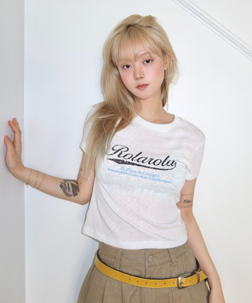 VINTAGE CRACK LOGO MINI T-SHIRT WHITE