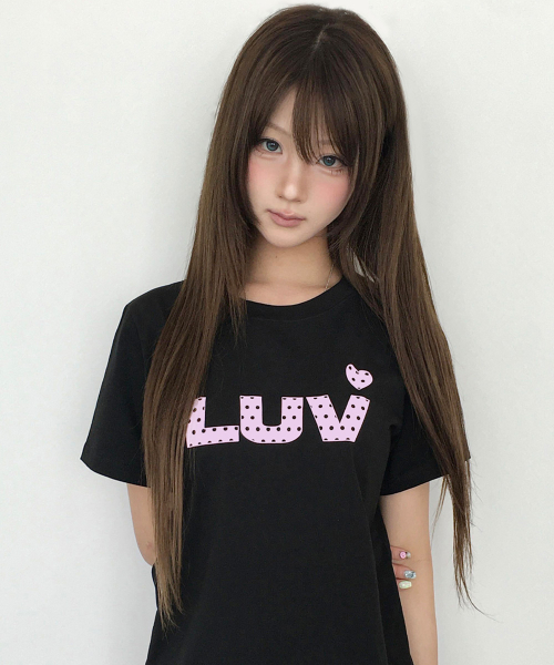 SY LUV DOT TEE(BLACK)