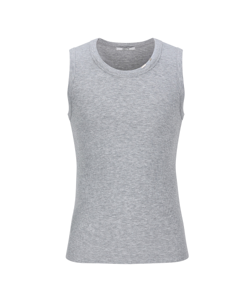 Glitter Rib Sleeveless_[Gray]