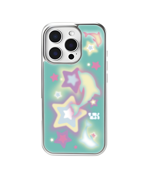 Star Dolphin Silver Epoxy Bumper Case