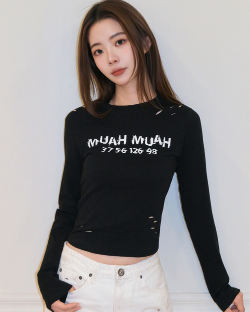 CRACK MUAH PRINTING LONG SLEEVE [BLACK]